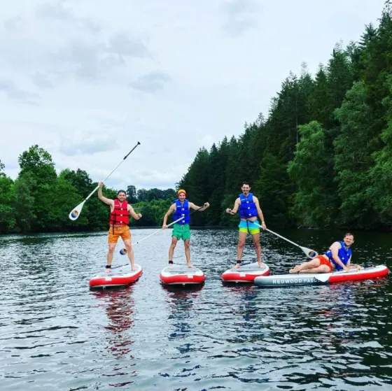 Sortie Stand Up Paddle en groupe sur le lac de Robertville